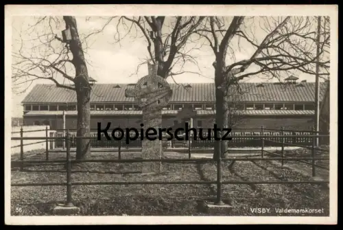 ALTE POSTKARTE VISBY VALDEMARSKORSET Ringkors Kreuz monument Denkmal Sverige Schweden Sweden Ansichtskarte postcard cpa