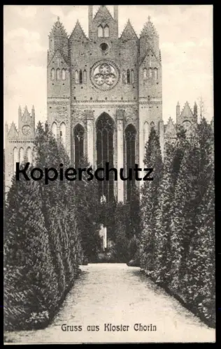ALTE POSTKARTE GRUSS AUS KLOSTER CHORIN 1911 BRANDENBURG couvent convent cloister abbey Ansichtskarte postcard cpa