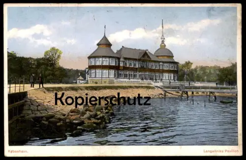 ALTE POSTKARTE KOBENHAVN LANGELINIES PAVILLON Kopenhagen Copenhagen Danmark Denmark Dänemark Ansichtskarte postcard cpa