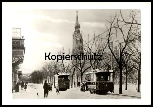 ÄLTERE POSTKARTE FRANKFURT ODER LINDENSTRASSE ANGER ODERALLEE TRIEBWAGEN 2 & 6 STRASSENBAHN tram tramway Ansichtskarte