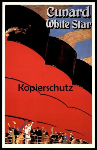 ÄLTERE KARTE CUNARD WHITE STAR LINE VON 1990 REPRO VON POSTER Collection of the 150th Anniversary photo cpa
