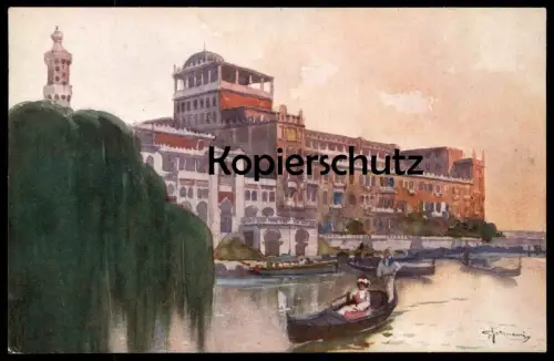 ALTE KÜNSTLER POSTKARTE LIDO GRAND HOTEL EXCELSIOR VENEZIA VENEDIG RIVA APPRODO Venedig Ansichtskarte postcard cpa AK