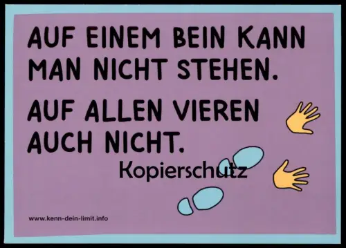 POSTKARTE AUF EINEM BEIN KANN MAN NICHT STEHEN ALKOHOL DRUNKEN beer alcohol bière alcool Ansichtskarte postcard cpa AK