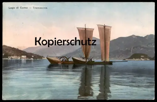 ALTE POSTKARTE LAGO DI COMO TREMEZZINA Boot Boote Schiff Schiffe Comer See Ansichtskarte postcard cpa AK