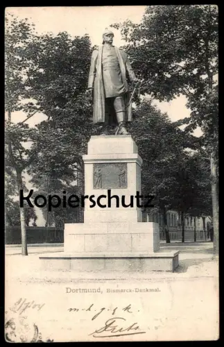ALTE POSTKARTE DORTMUND BISMARCK-DENKMAL 1904 SÜDWALL Bismarckdenkmal monument Ansichtskarte AK postcard cpa