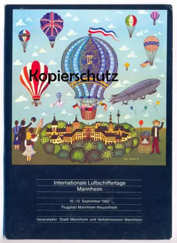ÄLTERE POSTKARTE MANNHEIM INTERNATIONALE LUFTSCHIFFERTAGE 10. - 12.09.1982 Luftschiff Zeppelin airship ballon postcard