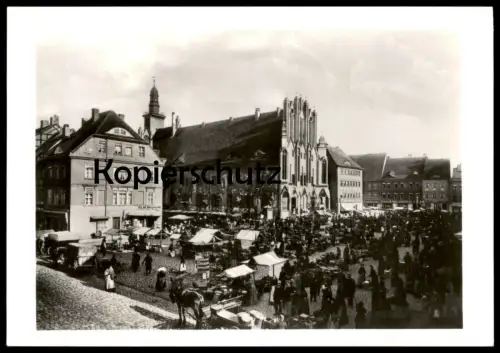 ÄLTERE POSTKARTE FRANKFURT ODER RATHAUS MIT MARKTPLATZ Markt market marché Ansichtskarte postcard cpa AK