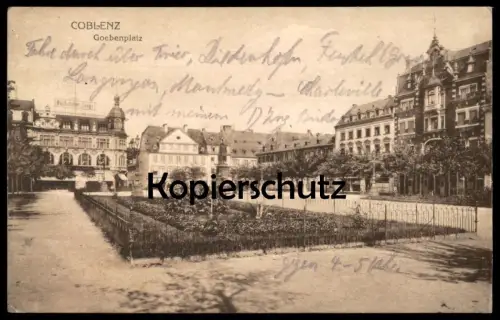 ALTE POSTKARTE COBLENZ GOEBENPLATZ HOCHSTETTER & LANGE KOBLENZ ELTAG-KARTE Ansichtskarte postcard cpa AK