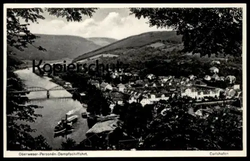 ALTE POSTKARTE CARLSHAFEN OBERWESER PERSONEN DAMPFSCHIFFAHRT HAMELN Dampfer Schiff cargo ship Ansichtskarte postcard cpa
