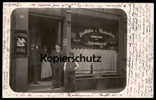 ALTE FOTO POSTKARTE HAMBURG DESTILLATION & WEINHANDLUNG ROTHESOODSTRASSE 8 SEEMANNSVERKEHR NACH SCHRÖDERSRUH HARBURG cpa