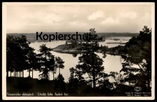 ALTE POSTKARTE VÄSTERVIKS SKÄRGARD UTSIKT FRAN SPARÖ FYR 1932 Västervik Sverige Schweden Sweden Ansichtskarte postcard