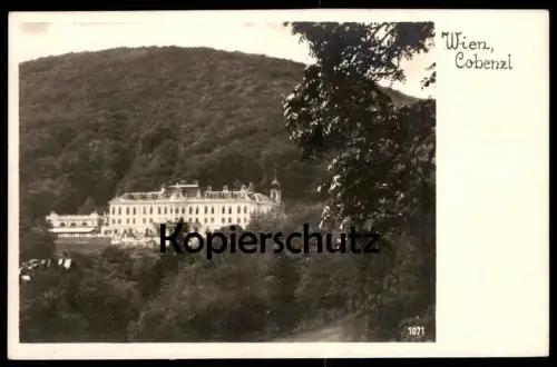 ALTE POSTKARTE WIEN COBENZL REISENBERG SCHLOSS HOTEL KOBENZL AK cpa postcard Ansichtskarte