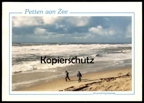ÄLTERE POSTKARTE PETTEN AAN ZEE STRANDIMPRESSIE Strandimpressionen beach plage Strand Watt Meer Ansichtskarte postcard
