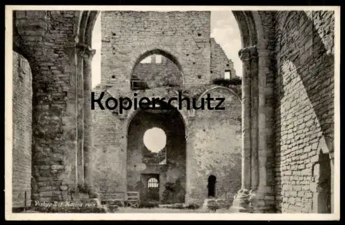 ALTE POSTKARTE VISBY S:T KARINS RUIN Ruine Kirche Gotland church Sverige Schweden Sweden Ansichtskarte postcard cpa