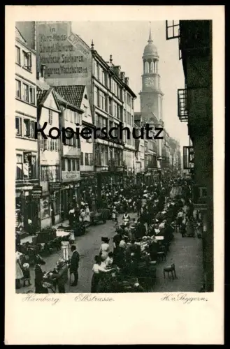 ALTE POSTKARTE HAMBURG ELBSTRASSE SPIELWAREN MANUFACTUR WAGNER WACHSTÜCHER VERLAG H. VON SEGGERN Ansichtskarte postcard