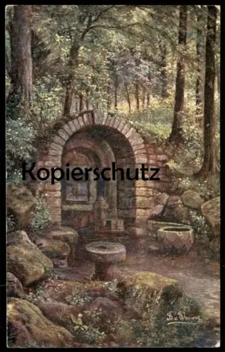 ALTE POSTKARTE ELISABETHBRUNNEN NÄCHST DER WARTBURG Brunnen fountain fontaine WIRO Künstlerkarte Ansichtskarte AK cpa