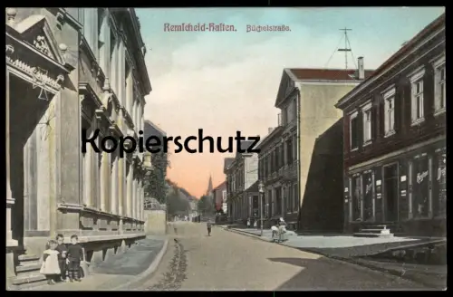 ALTE POSTKARTE REMSCHEID HASTEN BÜCHELSTRASSE EISERNES KREUZ VERLAG CARL HEIDMANN VERFASSER IST ENKEL VON CARL