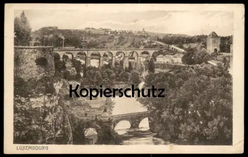ALTE POSTKARTE LUXEMBOURG 1921 PANORAMA EDITION HOUSTRASS cpa postcard Ansichtskarte AK Luxemburg