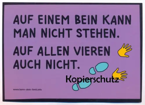 POSTKARTE AUF EINEM BEIN KANN MAN NICHT STEHEN ALKOHOL DRUNKEN beer alcohol bière alcool Ansichtskarte postcard cpa AK