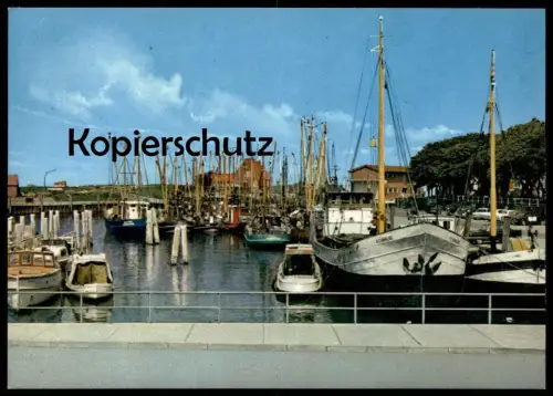 ÄLTERE POSTKARTE WYK AUF FÖHR HAFEN SCHIFF SCHWALBE Boot ship harbour port Ansichtskarte AK postcard cpa