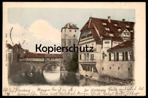 ALTE POSTKARTE NÜRNBERG BAYERISCHER HOF HENKERSTEG 1903 Stempel Hotel Wittelsbach Bayrischer Ansichtskarte postcard cpa