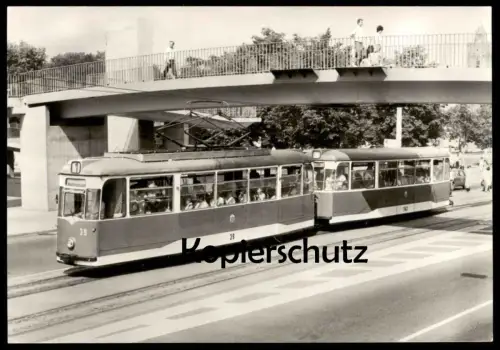 ÄLTERE POSTKARTE FRANKFURT ODER PLATZ DER REPUBLIK STRASSENBAHN TRIEBWAGEN 39 tram tramway Ansichtskarte postcard cpa AK