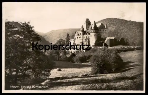 ALTE POSTKARTE MAYEN EIFEL SCHLOSS BÜRRESHEIM 1931 castle chateau Landkreis Koblenz Ansichtskarte postcard cpa