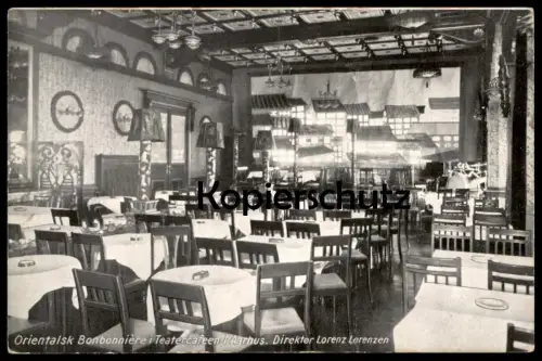 ALTE POSTKARTE ORIENTALSK BONBONNIÈRE I TEATERCAFEEN I AARHUS BREVKORT Danmark Dänemark Denmark Ansichtskarte postcard