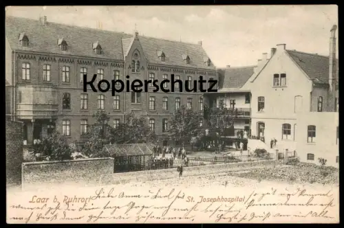 ALTE POSTKARTE LAAR BEI RUHRORT ST. JOSEPHHOSPITAL Hospital Krankenhaus Duisburg Ansichtskarte cpa AK