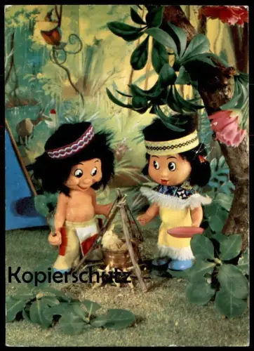 ÄLTERE POSTKARTE HUMMELWERK LAGERFEUER KLEIN ADLERAUGE UND SILBERSCHLANGE WALT DISNEY cpa postcard Ansichtskarte