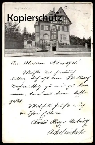 ALTE POSTKARTE HAUS GUNDLACH BIELEFELD VILLA ROHRTEICHSTRASSE Ansichtskarte AK cpa photo