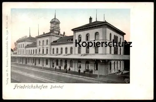 ALTE POSTKARTE FRIEDRICHSHAFEN BAHNHOF station gare Ansichtskarte AK cpa postcard
