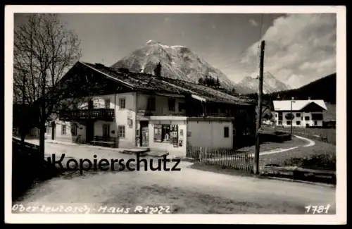 ALTE POSTKARTE OBERLEUTASCH HAUS RIPFL KIOSK TIROL Leutasch Ansichtskarte AK cpa postcard