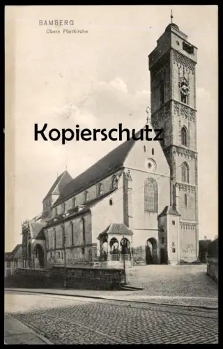ALTE POSTKARTE BAMBERG OBERE PFARRKIRCHE PFARRE Kirche church église Ansichtskarte cpa postcard AK