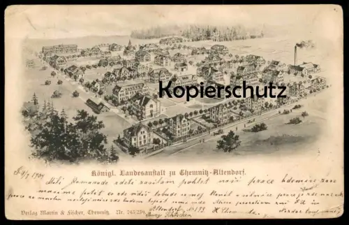 ALTE POSTKARTE KÖNIGLICHE LANDESANSTALT ZU CHEMNITZ ALTENDORF AK Ansichtskarte postcard cpa