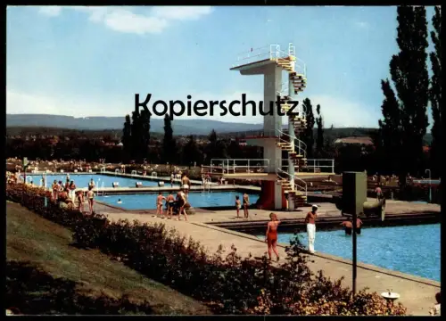 ÄLTERE POSTKARTE WIESBADEN FREIBAD KLEINFELDCHEN SCHWIMMBAD Bad swimming pool piscine AK Ansichtskarte cpa postcard