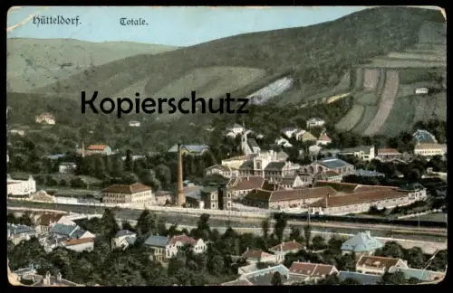ALTE POSTKARTE HÜTTELDORF TOTALE Total Gesamtansicht Panorama Wien XIII AK cpa postcard Ansichtskarte