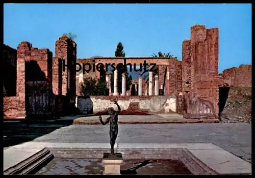ÄLTERE POSTKARTE POMPEI SCAVI CASA DEL FAUNO ATRIO Denkmal monument Napoli Italien Italia italy postcard cpa AK