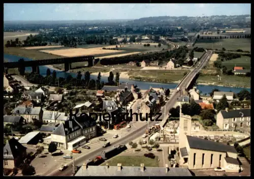 ÄLTERE POSTKARTE PONTAUBAULT VUE GÉNÉRALE AÉRIENNE Luftaufnahme Fliegeraufnahme Luftbild Ansichtskarte AK postcard cpa