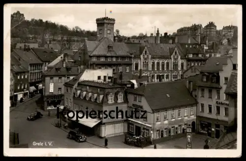 ALTE POSTKARTE GREIZ IN THÜRINGEN 1944 KOSA RATSSTÜBL PERSIL WERBUNG Ansichtskarte cpa postcard AK