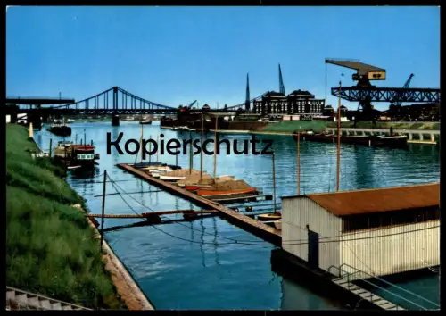 ÄLTERE POSTKARTE KREFELD UERDINGEN RHEINHAFEN HAFEN harbour harbor port Ansichtskarte cpa AK postcard