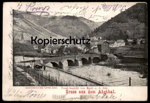 ALTE POSTKARTE GRUSS AUS DEM AHRTHAL TOTAL-ANSICHT VON RECH AN DER AHR Brücke bridge pont cpa postcard Ansichtskarte AK