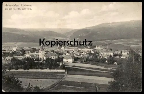 ALTE POSTKARTE LIEBENAU HEIMATSFEST 23.-26.07.1910 HEIMATFEST HODKOVICE NAD MOHELKOU Böhmen Ansichtskarte postcard cpa