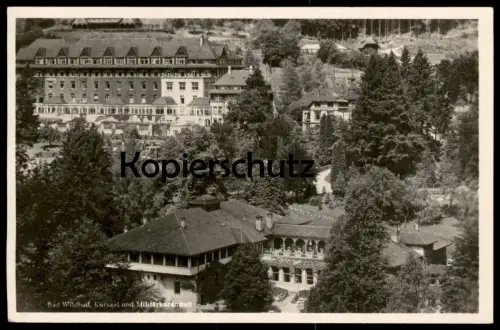 ALTE POSTKARTE BAD WILDBAD KURSAAL UND MILITÄRKURANSTALT Schwarzwald black forest Ansichtskarte postcard cpa AK
