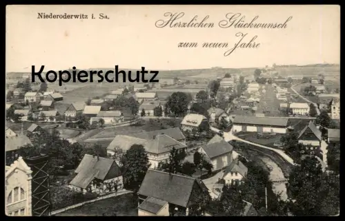 ALTE POSTKARTE NIEDERODERWITZ IN SACHSEN HERZLICHEN GlÜCKWUNSCH ZUM NEUEN JAHRE Nieder-Oderwitz Oderwitz Ansichtskarte