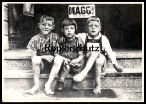 ÄLTERE REPRO POSTKARTE KINDER MAGGI Jungen Mädchen fillette girl enfants young boys children Ansichtskarte postcard cpa