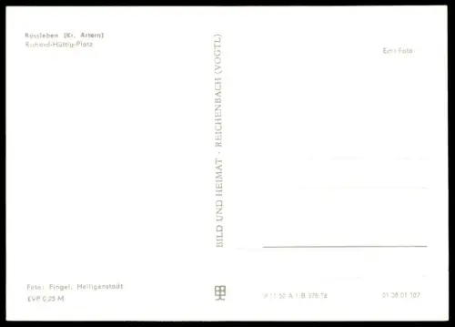 ÄLTERE POSTKARTE ROSSLEBEN KR. ARTERN RICHARD-HÜTTIG-PLATZ cpa AK Ansichtskarte postcard