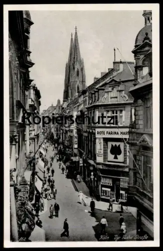 ALTE POSTKARTE KÖLN DIE HOHE STRASSE ROTE FARINA MARKE UEDING HACIFA Zigarren Ansichtskarte cpa postcard AK