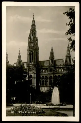 ALTE POSTKARTE WIEN I. RATHAUS townhall hotel de ville cpa AK Ansichtskarte postcard
