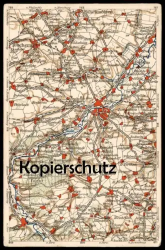 ALTE POSTKARTE ZEITZ HOHENMÖLSEN TEUCHERN HAIN PÖLZIG GLADITZ ODERWITZ SCHELLBACH OSSIG LANDKARTE map Ansichtskarte cpa